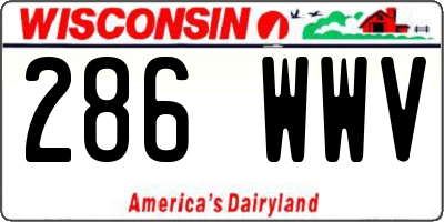 WI license plate 286WWV