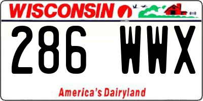 WI license plate 286WWX