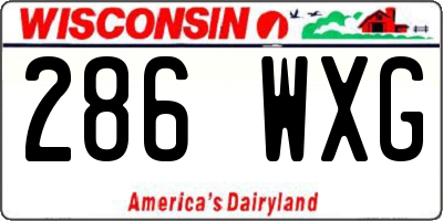 WI license plate 286WXG