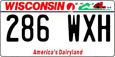 WI license plate 286WXH