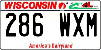 WI license plate 286WXM