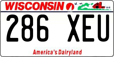 WI license plate 286XEU
