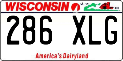 WI license plate 286XLG