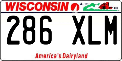 WI license plate 286XLM