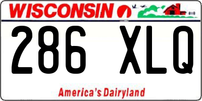 WI license plate 286XLQ