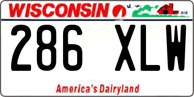 WI license plate 286XLW