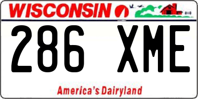 WI license plate 286XME