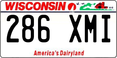 WI license plate 286XMI