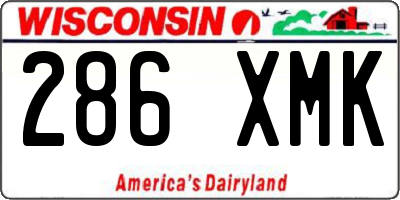 WI license plate 286XMK