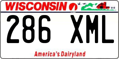 WI license plate 286XML