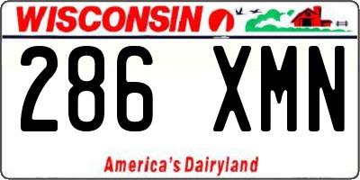 WI license plate 286XMN