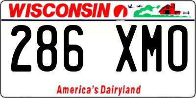 WI license plate 286XMO