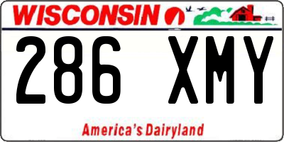 WI license plate 286XMY