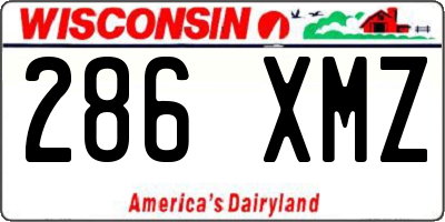 WI license plate 286XMZ