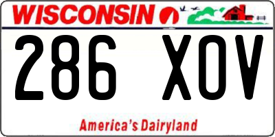 WI license plate 286XOV