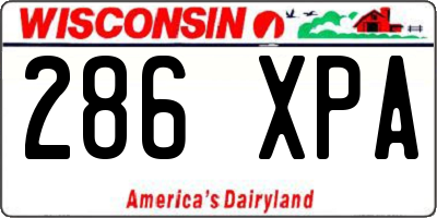 WI license plate 286XPA