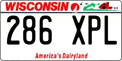 WI license plate 286XPL