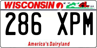 WI license plate 286XPM