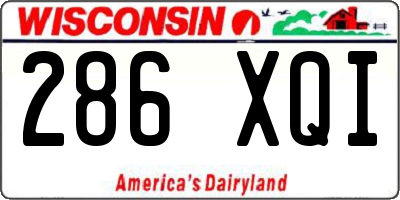 WI license plate 286XQI