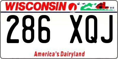 WI license plate 286XQJ