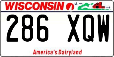 WI license plate 286XQW