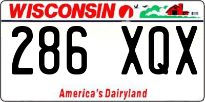 WI license plate 286XQX