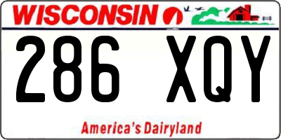 WI license plate 286XQY