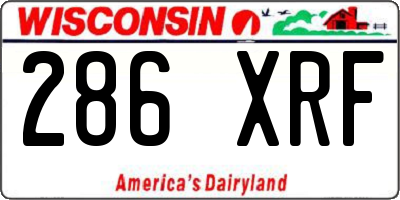 WI license plate 286XRF