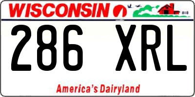 WI license plate 286XRL