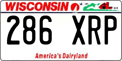 WI license plate 286XRP