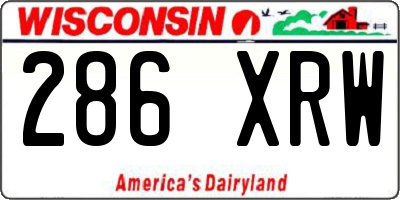 WI license plate 286XRW