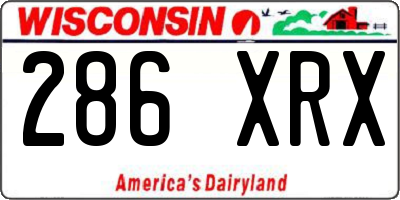 WI license plate 286XRX