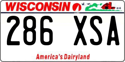 WI license plate 286XSA
