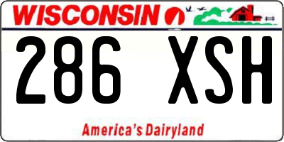 WI license plate 286XSH