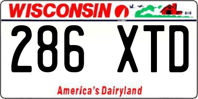 WI license plate 286XTD