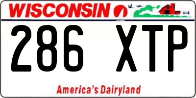 WI license plate 286XTP