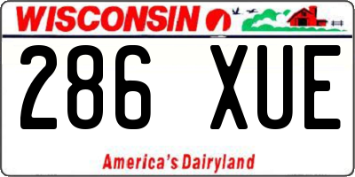 WI license plate 286XUE