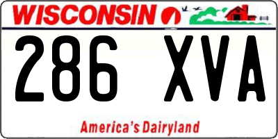 WI license plate 286XVA