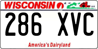 WI license plate 286XVC