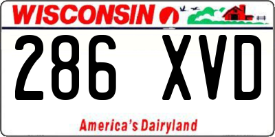WI license plate 286XVD