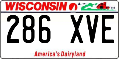 WI license plate 286XVE