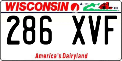WI license plate 286XVF