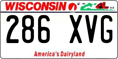 WI license plate 286XVG