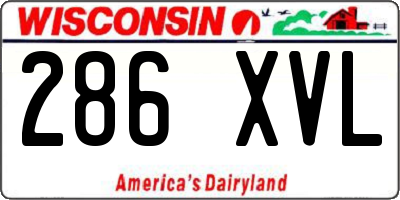 WI license plate 286XVL
