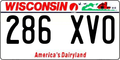 WI license plate 286XVO