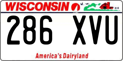 WI license plate 286XVU