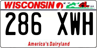 WI license plate 286XWH