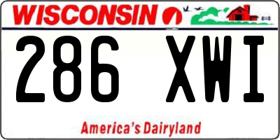 WI license plate 286XWI
