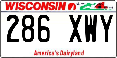 WI license plate 286XWY
