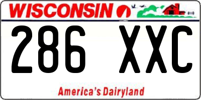 WI license plate 286XXC